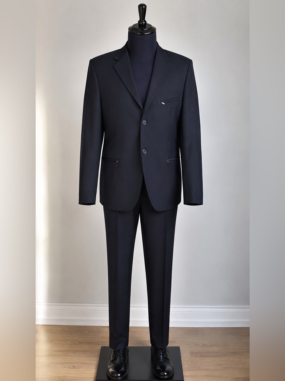 Versace Men's Black Two-Piece Wool Suit